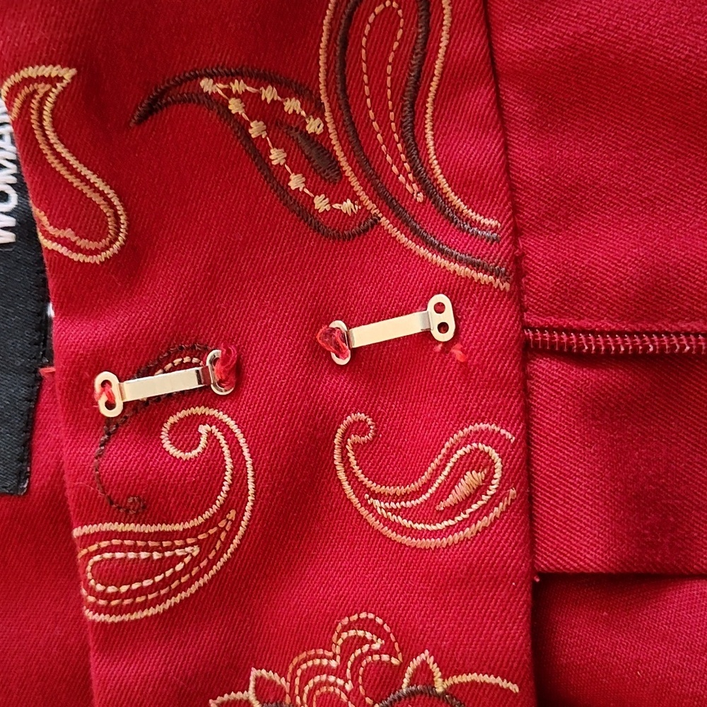 Norton McNaughton Wide Leg Dress Pants Size 20W Burgundy Wine Red Trousers - Picture 13 of 14